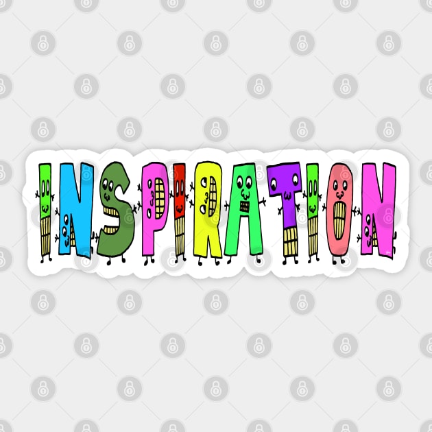 Cute Inspiration Motivational Text Illustrated Letters, Blue, Green, Pink for all people, who enjoy Creativity and are on the way to change their life. Are you Confident for Change? To inspire yourself and make an Impact. Sticker by Olloway